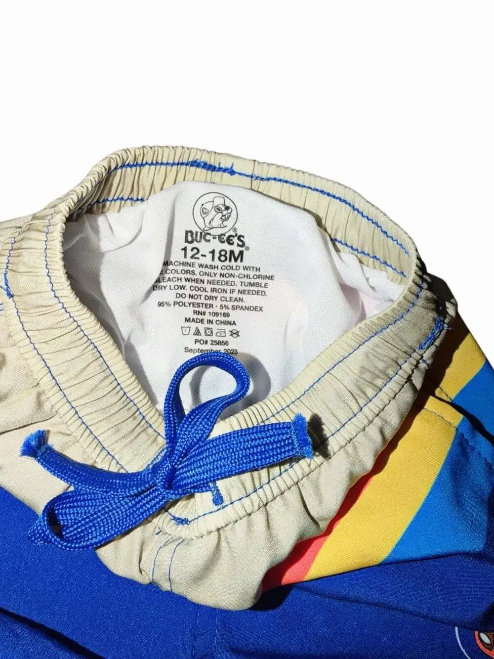 Size 12-18m Bucees Baby Boy Color block Striped Swimshorts with Lining